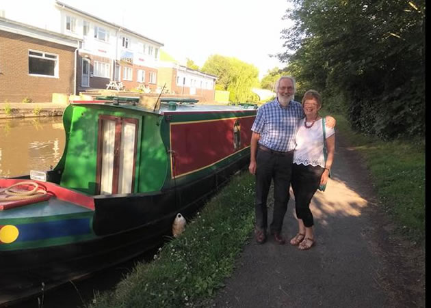 jan and husband at boat