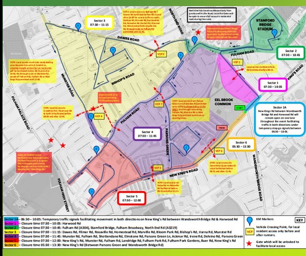 Map of Adidas City Run Fulham