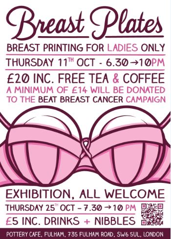 The Pottery Cafe's BreastPlates event in Fulham