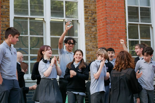 Pupils at Burlington House School 