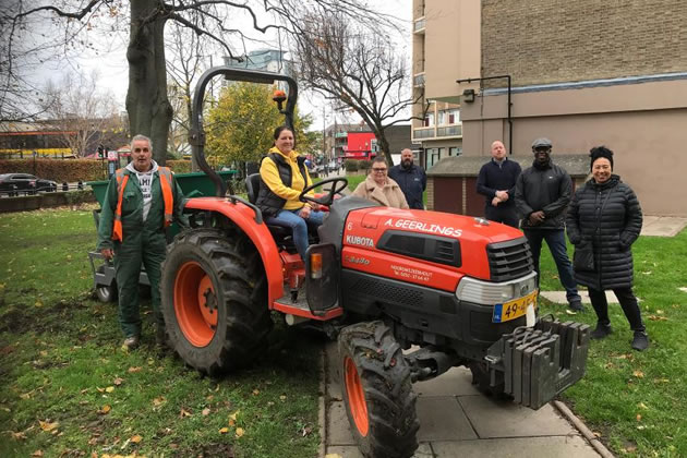 Clem Attlee residents with representatives of grounds maintenance contractor idverde