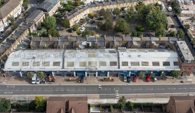 Aerial view of Imperial Studios 