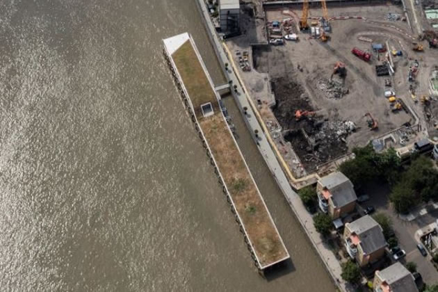 Aerial view of the jetty 