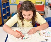 Pupil at Sir John Lillie School in Fulham