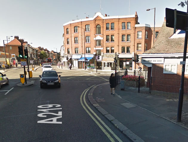 Fulham Palace Road junction with Lillie Road