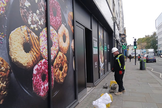 Work continues at the site on Fulham Broadway 