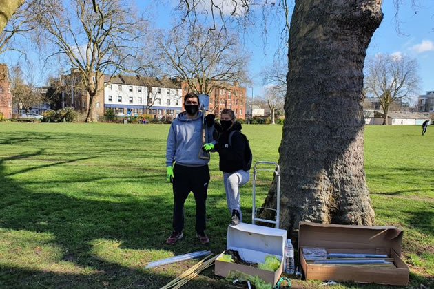 staff from Queen’s Manor Primary School at Lillie Road Recreation Ground