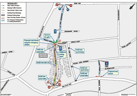 Map of proposed changes to roads in South Fulham