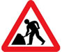 Roadworks sign