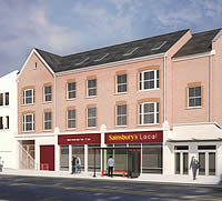 Artist's impression of Sainsbury's local store