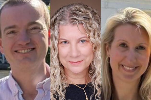 Sands End councillors. L to R: Rob Harris (Con), Roseanne Meacher (Lab), Libby Hart (Con)