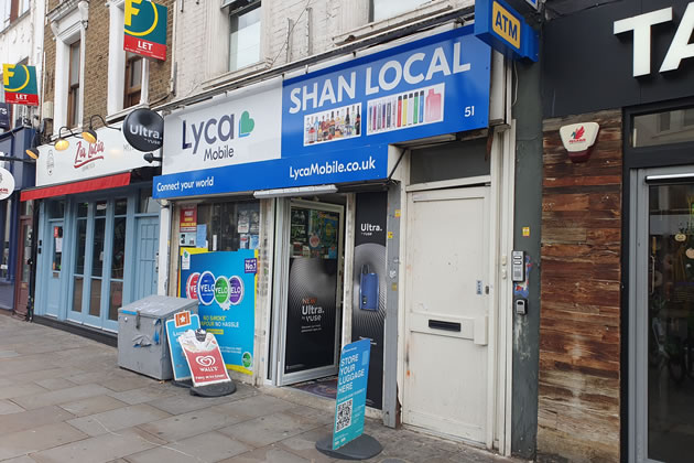 Shan Local on Fulham Broadway.