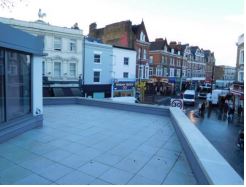 Terrace on building in North End Road