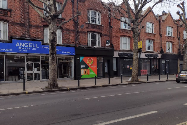 Vacant shops along Wandsworth Bridge Road 