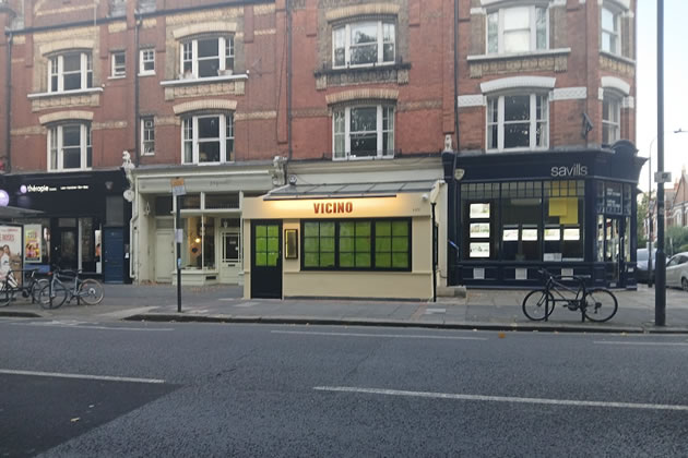 Vicino restaurant is on New Kings Road 