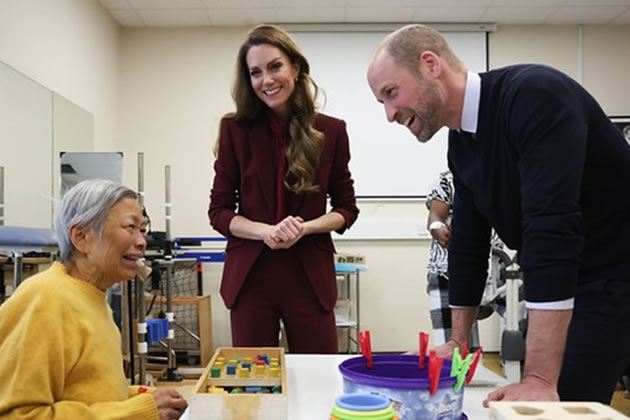 Their Royal Highnesses The Prince and Princess of Wales meeting a patient at Charing Cross Hospital