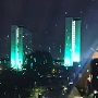 Grenfell anniversary marked by turning tower blocks green