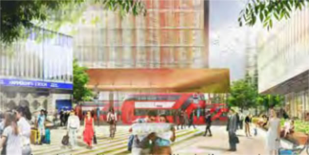 How the new entrance to Hammersmith Station on the Broadway might look