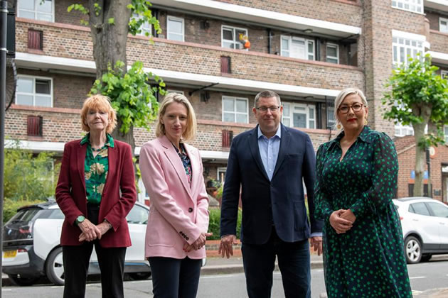 Stephen Cowan with Dame Vera Baird, Clare Waxman and Rebecca Brown