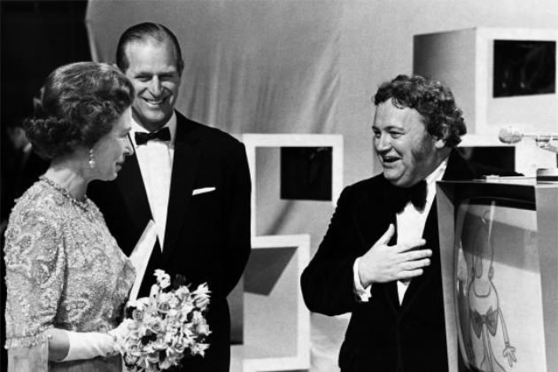 The Queen meets Harry Secombe at Television Centre 