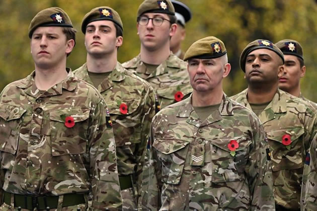 Remembrance service at Shepherd's Bush Green War Memorial in 2024