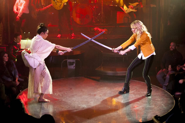 Janel Parrish and Lyndsey Gort reprise Kill Bill