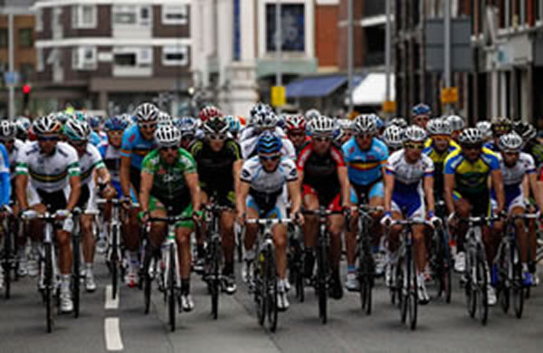 Cyclists at a previous Ride London 