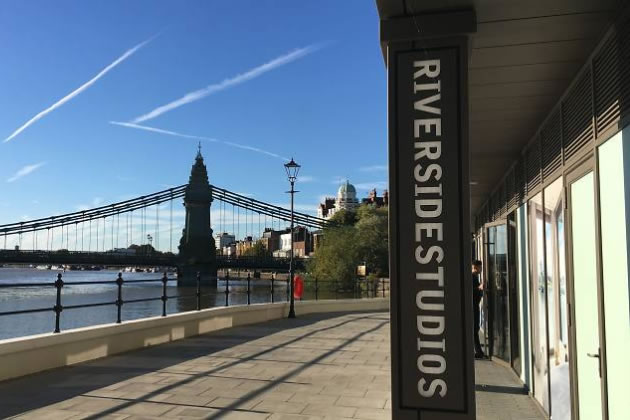 Looking west along the Thames Path. Picture: Riverside Studios 