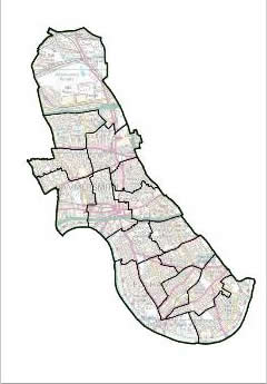 Map of wards in Hammersmith & Fulham